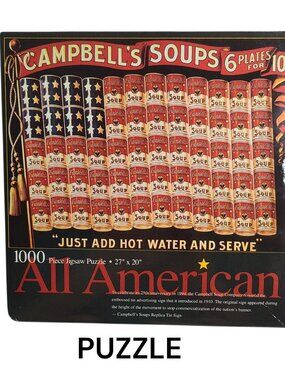 Puzzle American Flag Campbells Soup Cans
